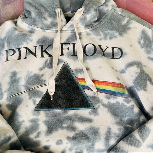 ๐ PINK FLOYD TIE DYE CROPPED HOODIE - Picture 4 of 8